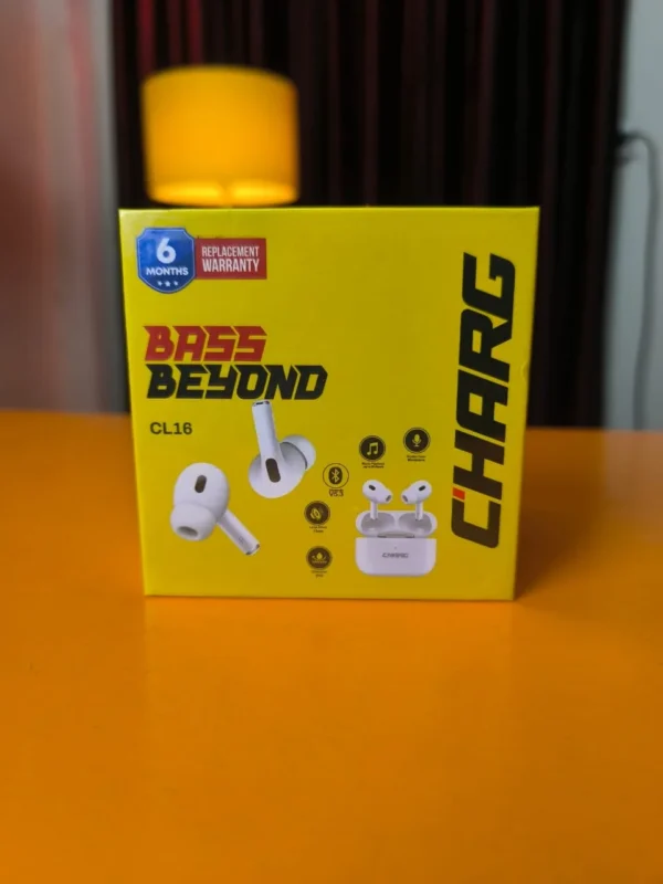 CHARG CL16 Bass Beyond Wireless Bluetooth Earbuds with Charging Case and Deep Bass