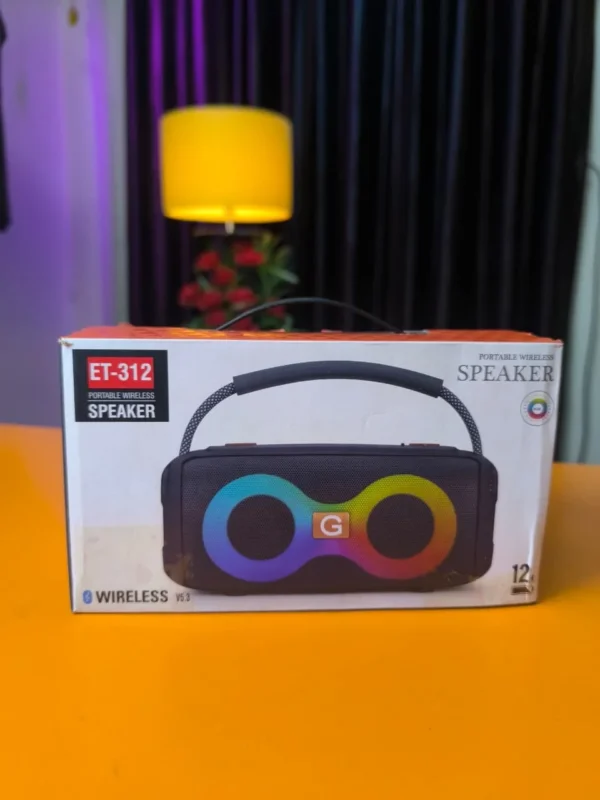 ET-312 Portable Wireless Bluetooth Speaker with RGB Lights and Powerful Bass
